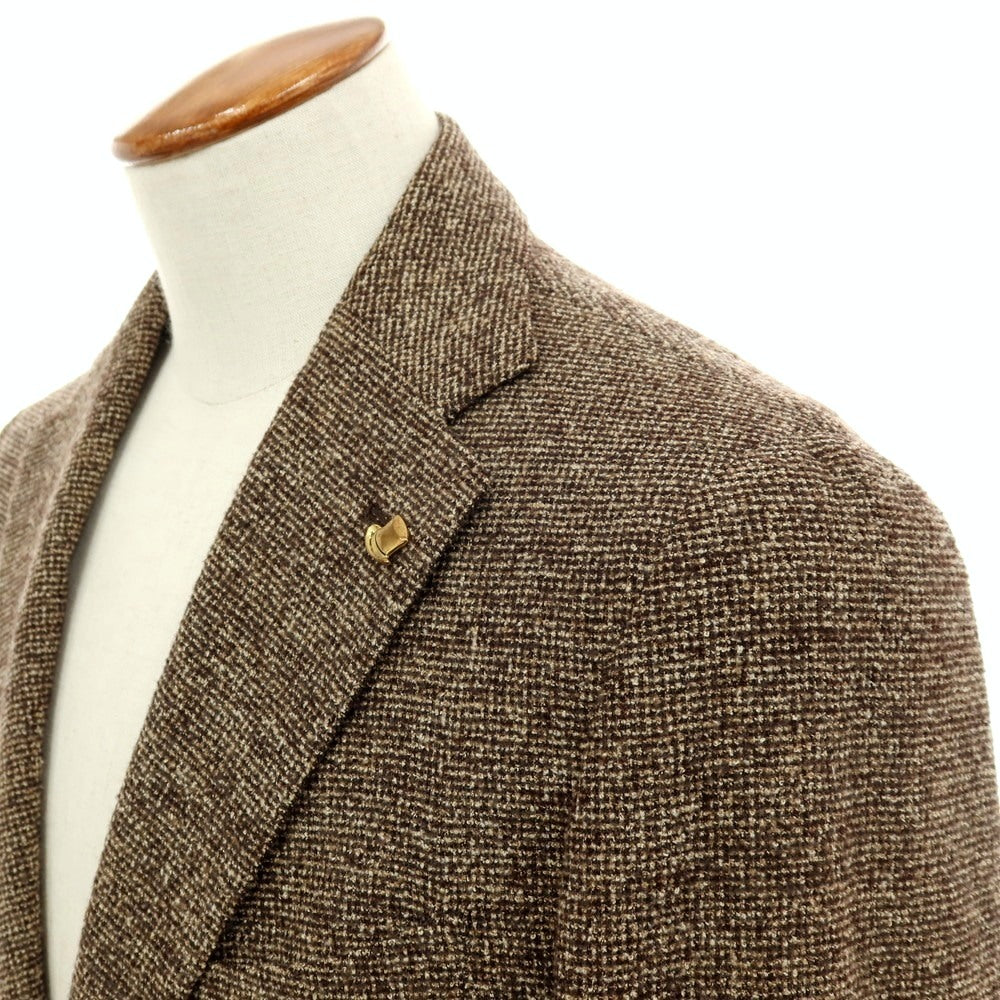 【中古】タリアトーレ TAGLIATORE ウールシルクナイロン 2B テーラードジャケット ブラウン【 48 】【 状態ランクB 】【 メンズ 】