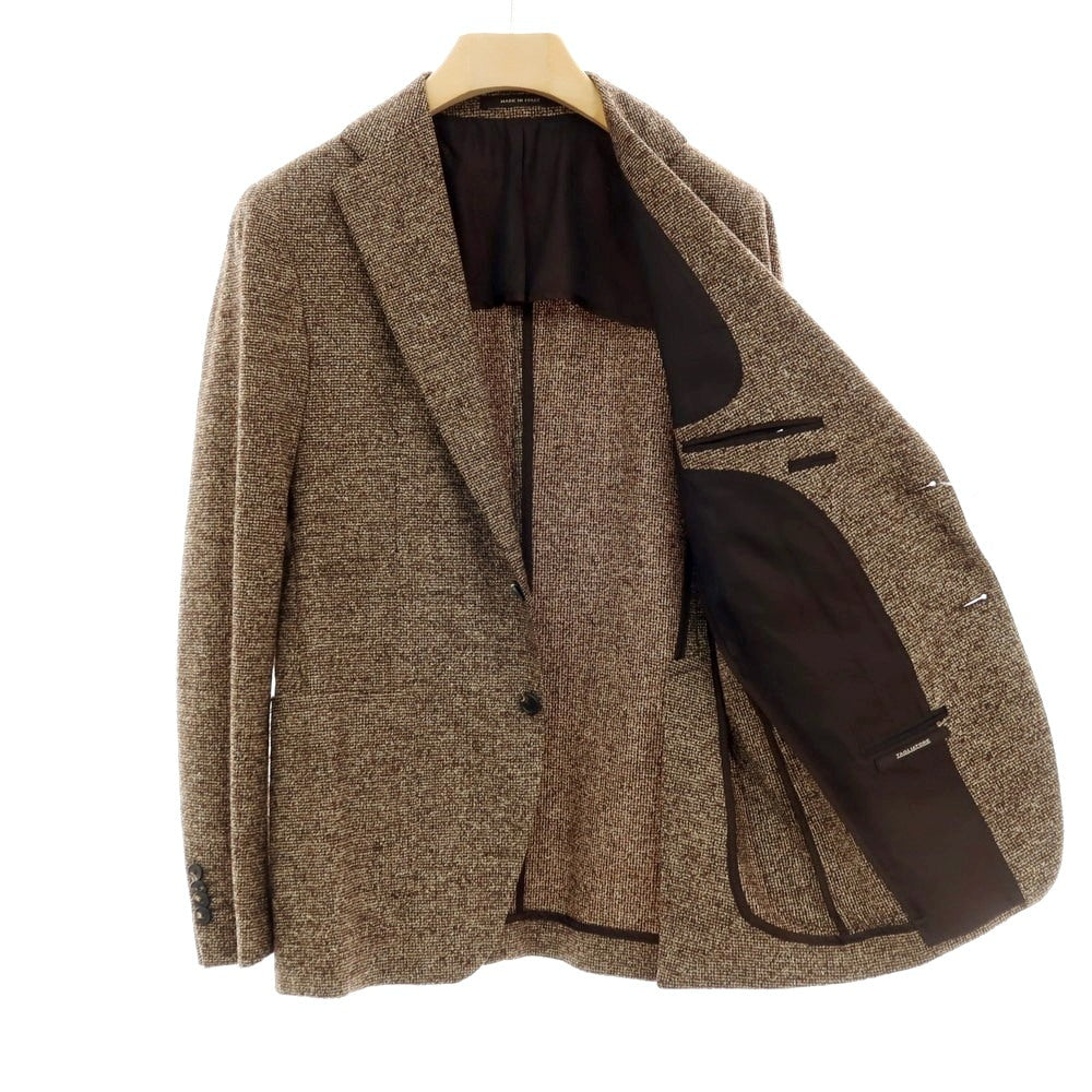 【中古】タリアトーレ TAGLIATORE ウールシルクナイロン 2B テーラードジャケット ブラウン【 48 】【 状態ランクB 】【 メンズ 】