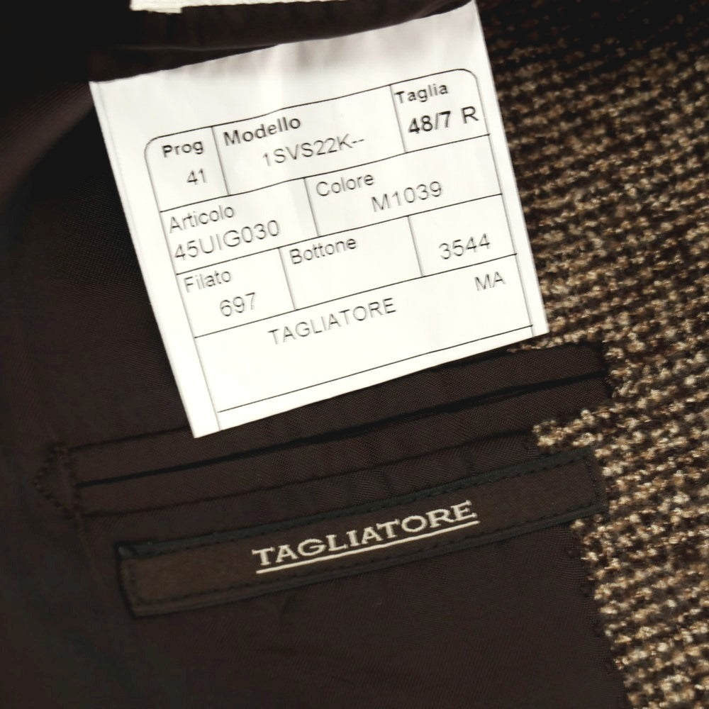 【中古】タリアトーレ TAGLIATORE ウールシルクナイロン 2B テーラードジャケット ブラウン【 48 】【 状態ランクB 】【 メンズ 】