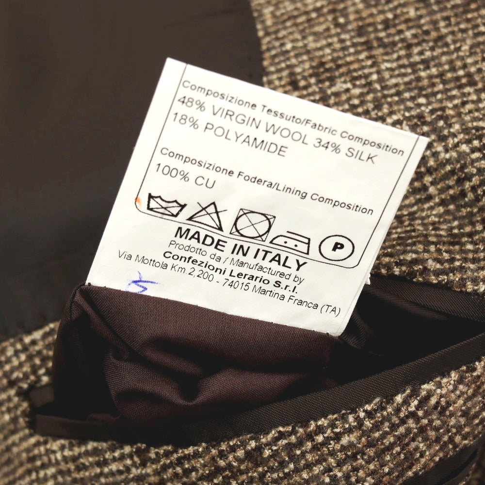 【中古】タリアトーレ TAGLIATORE ウールシルクナイロン 2B テーラードジャケット ブラウン【 サイズ48 】【 状態ランクB 】【 メンズ 】 [APD]