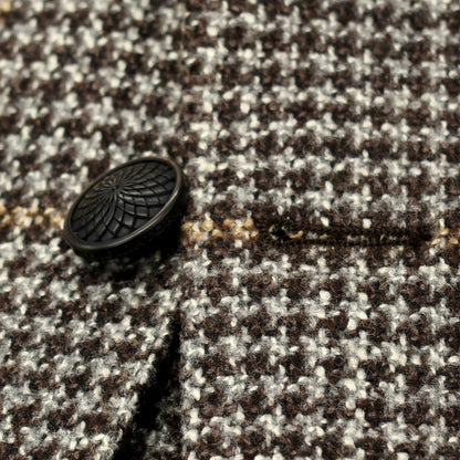 【中古】タリアトーレ TAGLIATORE ウールシルク チェック 2B テーラードジャケット グレーxブラウン【 48 】【 状態ランクB 】【 メンズ 】