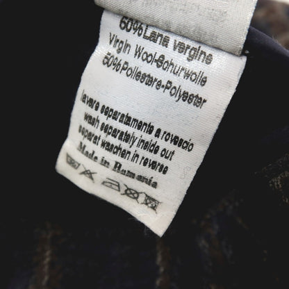 【中古】チルコロ1901 CIRCOLO 1901 ウールポリエステル ジャージー チェック 2B カジュアルジャケット ネイビーxブラウン【 48 】【 状態ランクB 】【 メンズ 】