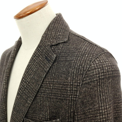 【中古】チルコロ1901 CIRCOLO 1901 コットン ジャージー グレンチェック 2B カジュアルジャケット グレイッシュブラウン【 48 】【 状態ランクC 】【 メンズ 】