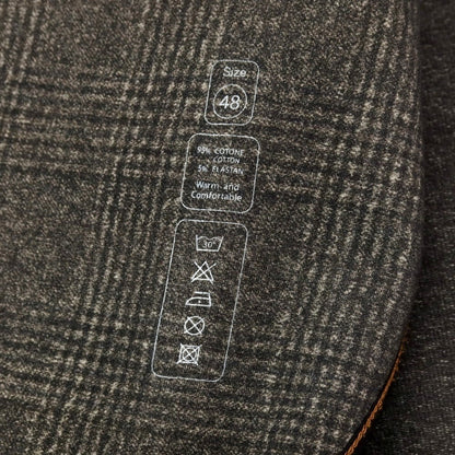 【中古】チルコロ1901 CIRCOLO 1901 コットン ジャージー グレンチェック 2B カジュアルジャケット グレイッシュブラウン【 48 】【 状態ランクC 】【 メンズ 】