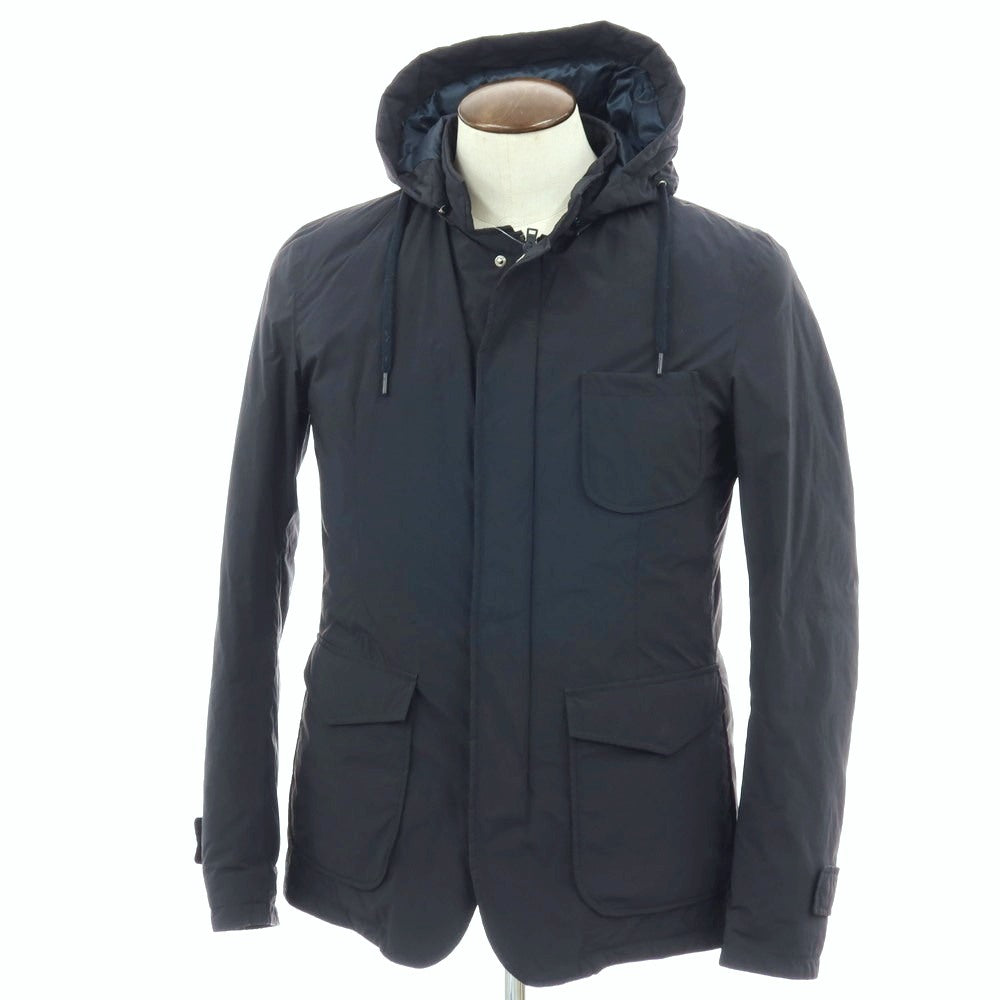 【中古】ヘルノ Herno ポリエステルナイロン ダウンジャケット ネイビー【サイズ50】【 状態ランクC 】【 メンズ 】