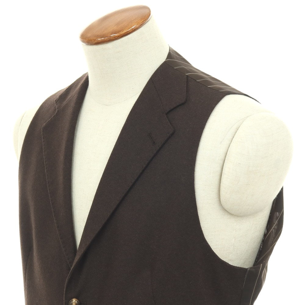 【中古】タリアトーレ TAGLIATORE ウールナイロン ドレス系ジレ ベスト ダークブラウン【サイズ48】【 状態ランクC 】【 メンズ 】