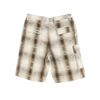 【SALE10%OFF/返品不可】【中古】ベルウィッチ BERWICH コットン チェック×オルテガ柄 ショートパンツ ベージュxホワイト【 サイズ48 】【 状態ランクA 】【 メンズ 】