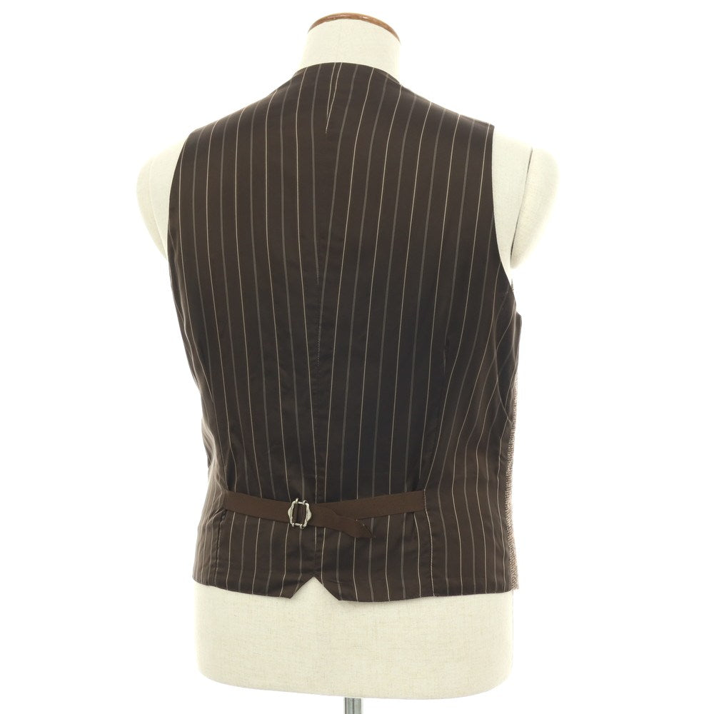 【中古】タリアトーレ TAGLIATORE ウールシルクナイロン カジュアル系ジレ ブラウン系【 サイズ48/9R 】【 状態ランクB 】【 メンズ 】