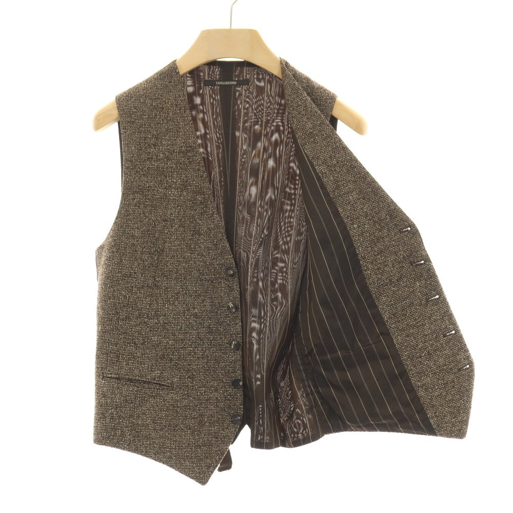 【中古】タリアトーレ TAGLIATORE ウールシルクナイロン カジュアル系ジレ ブラウン系【 サイズ48/9R 】【 状態ランクB 】【 メンズ 】