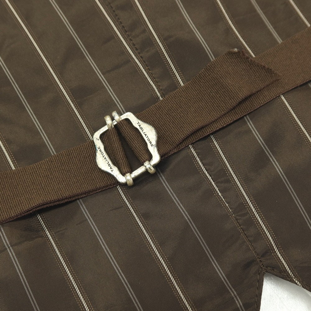 【中古】タリアトーレ TAGLIATORE ウールシルクナイロン カジュアル系ジレ ブラウン系【サイズ48/9R】【 状態ランクB 】【 メンズ 】