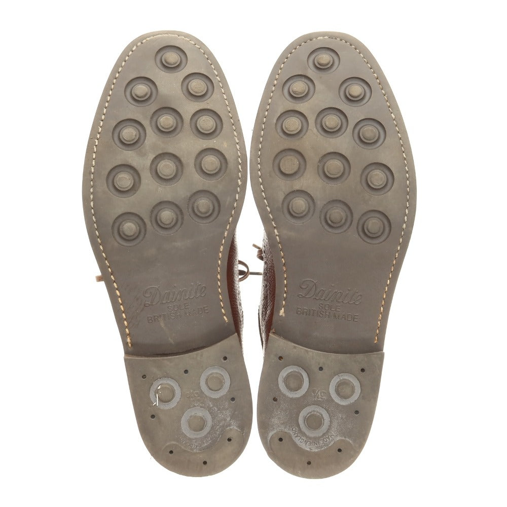 【中古】リーガル REGAL 型押しレザー ロングウイングチップ ドレスシューズ ブラウン【サイズ40】【 状態ランクC 】【 メンズ 】