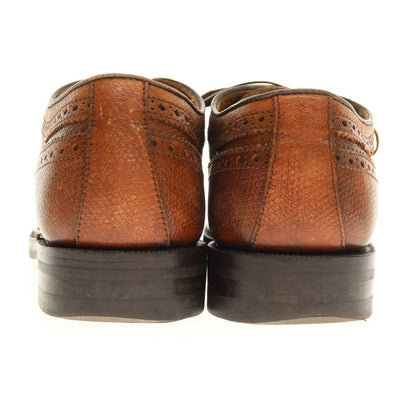 【中古】リーガル REGAL 型押しレザー ロングウイングチップ ドレスシューズ ブラウン【サイズ40】【 状態ランクC 】【 メンズ 】