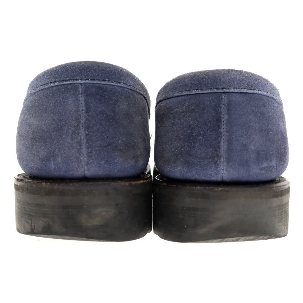 【中古】リーガル REGAL スエード コインローファー ネイビー系【サイズ25】【 状態ランクC 】【 メンズ 】