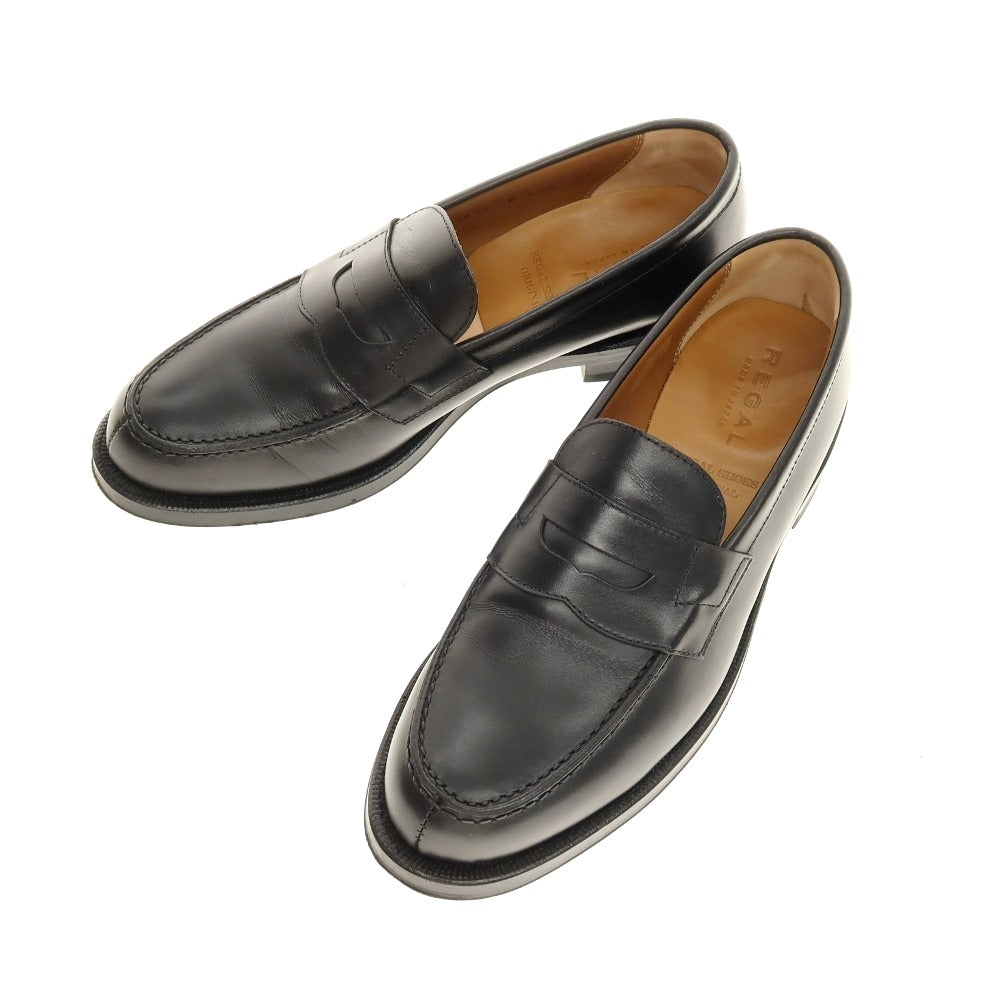 【中古】リーガル REGAL コインローファー ブラック【サイズ25】【 状態ランクB 】【 メンズ 】