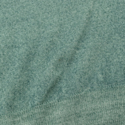 【中古】クルチアーニ CRUCIANI ガーメントダイ ウール クルーネック プルオーバーニット グリーン【サイズ48】【 状態ランクC 】【 メンズ 】