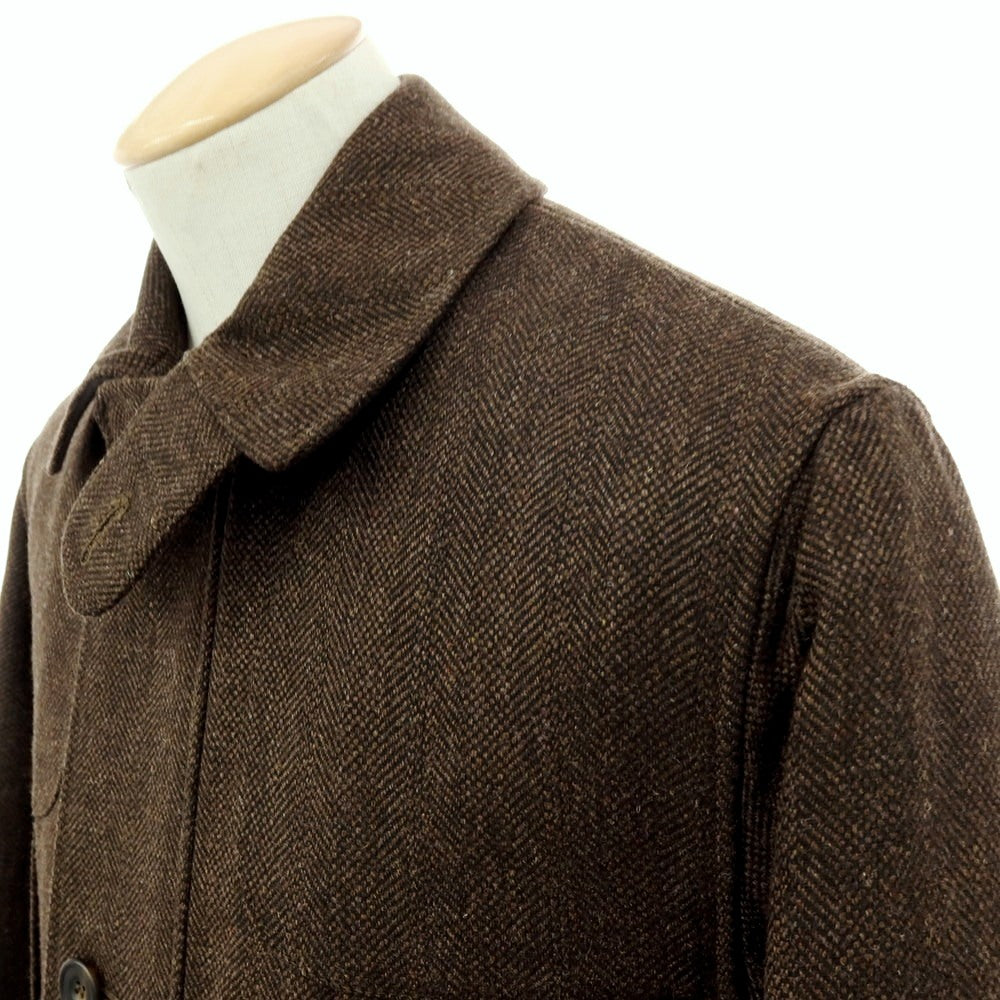 【中古】クリサリス CHRYSALIS ウール ヘリンボーン 中綿入り ハンティングジャケット ブラウン【サイズS】【 状態ランクB 】【 メンズ 】