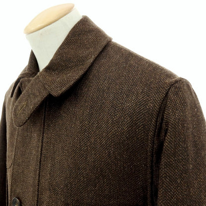 【中古】クリサリス CHRYSALIS ウール ヘリンボーン 中綿入り ハンティングジャケット ブラウン【サイズS】【 状態ランクB 】【 メンズ 】