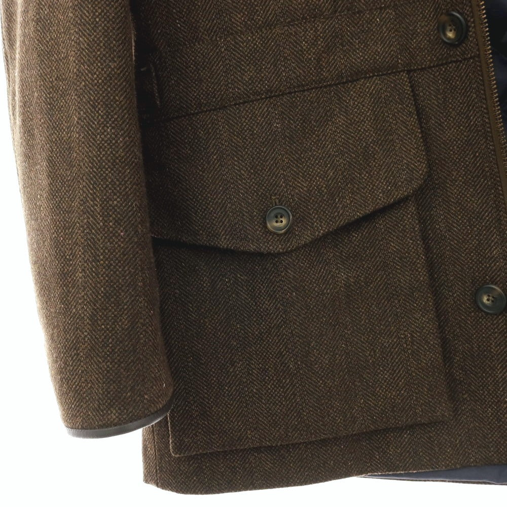 【中古】クリサリス CHRYSALIS ウール ヘリンボーン 中綿入り ハンティングジャケット ブラウン【サイズS】【 状態ランクB 】【 メンズ 】