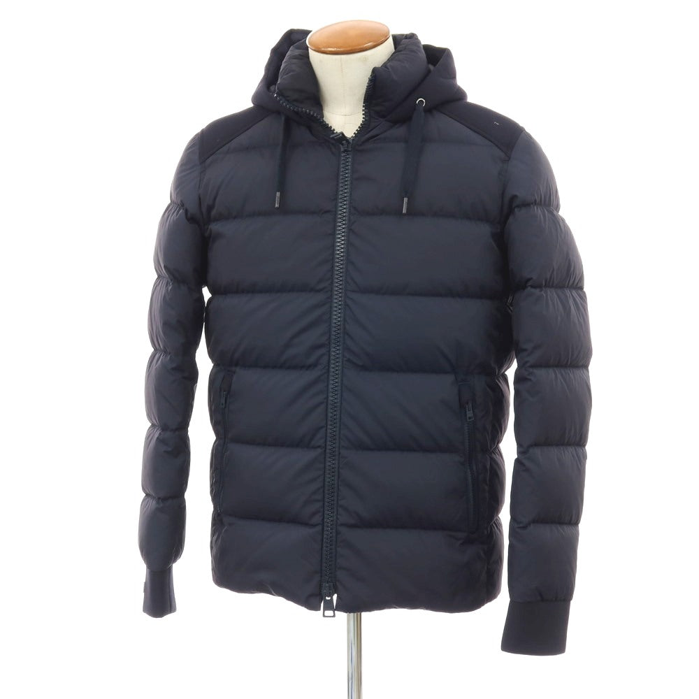 【中古】ヘルノ Herno POLAR-TECH ナイロン フーデッド ダウンジャケット ネイビー【サイズ48】【 状態ランクC 】【 メンズ 】