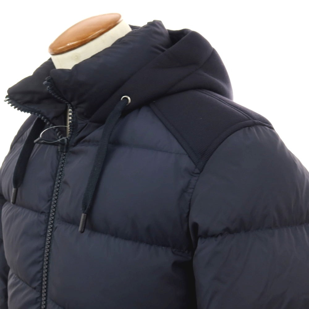 【中古】ヘルノ Herno POLAR-TECH ナイロン フーデッド ダウンジャケット ネイビー【 サイズ48 】【 状態ランクC 】【 メンズ 】 [APD]