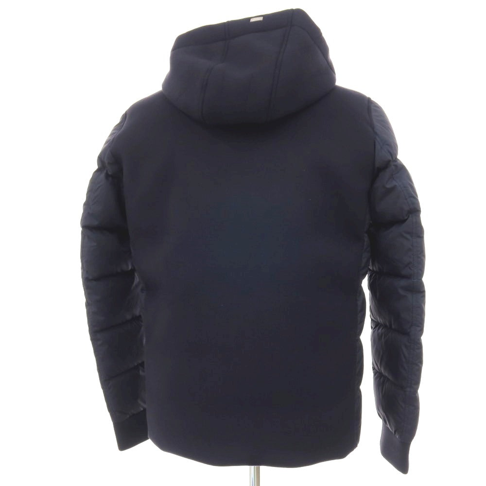 【中古】ヘルノ Herno POLAR-TECH ナイロン フーデッド ダウンジャケット ネイビー【サイズ48】【 状態ランクC 】【 メンズ 】