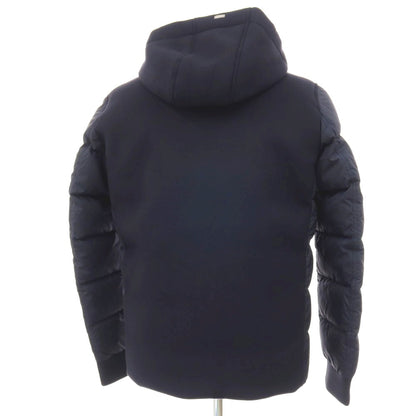 【中古】ヘルノ Herno POLAR-TECH ナイロン フーデッド ダウンジャケット ネイビー【サイズ48】【 状態ランクC 】【 メンズ 】