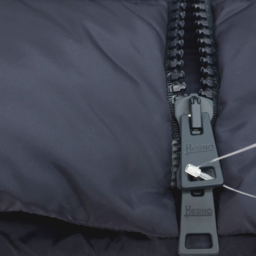 【中古】ヘルノ Herno POLAR-TECH ナイロン フーデッド ダウンジャケット ネイビー【サイズ48】【 状態ランクC 】【 メンズ 】