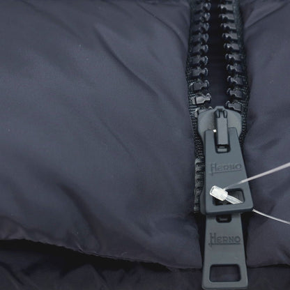 【中古】ヘルノ Herno POLAR-TECH ナイロン フーデッド ダウンジャケット ネイビー【サイズ48】【 状態ランクC 】【 メンズ 】