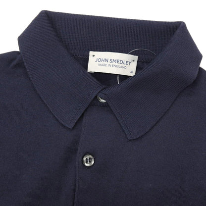【中古】ジョンスメドレー JOHN SMEDLEY ハイゲージ シーアイランドコットン 長袖 ポロニット ネイビー【 M 】【 状態ランクB 】【 メンズ 】 []