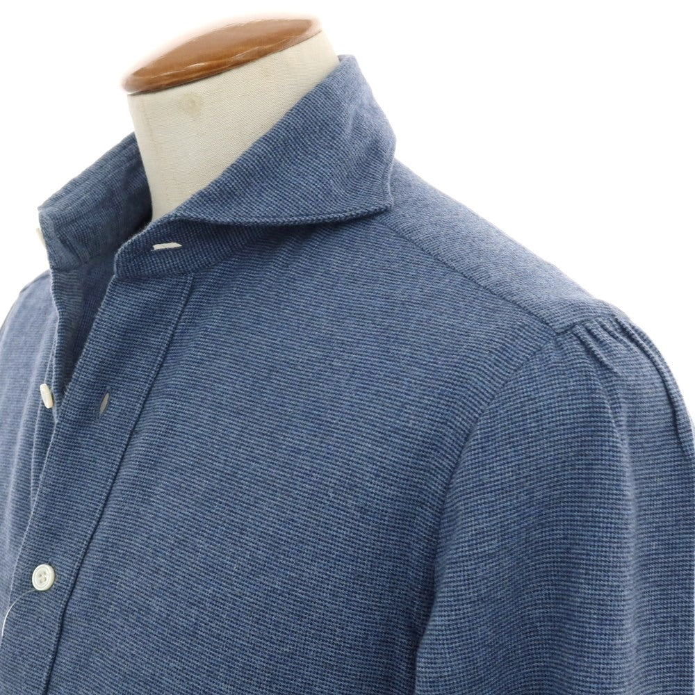 【中古】リングヂャケット RING JACKET コットン カッタウェイ カジュアルシャツ ブルーxブラック【サイズM】【 状態ランクB 】【 メンズ 】