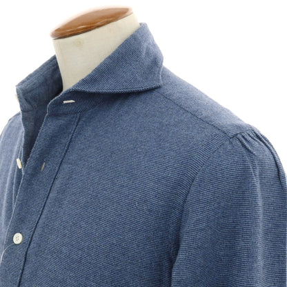 【中古】リングヂャケット RING JACKET コットン カッタウェイ カジュアルシャツ ブルーxブラック【サイズM】【 状態ランクB 】【 メンズ 】