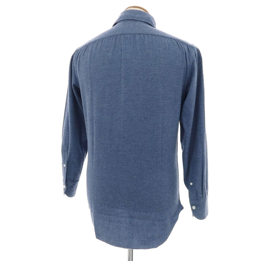 【中古】リングヂャケット RING JACKET コットン カッタウェイ カジュアルシャツ ブルーxブラック【サイズM】【 状態ランクB 】【 メンズ 】