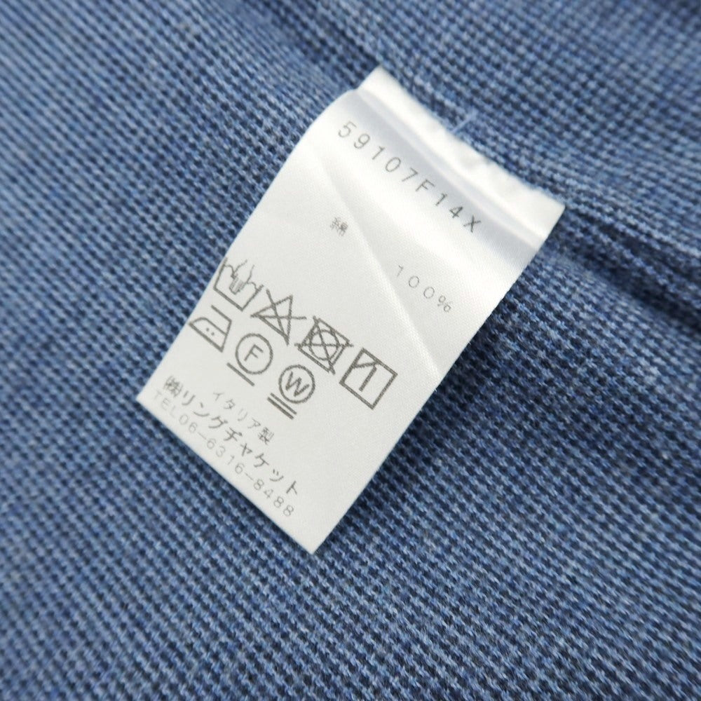【中古】リングヂャケット RING JACKET コットン カッタウェイ カジュアルシャツ ブルーxブラック【サイズM】【 状態ランクB 】【 メンズ 】