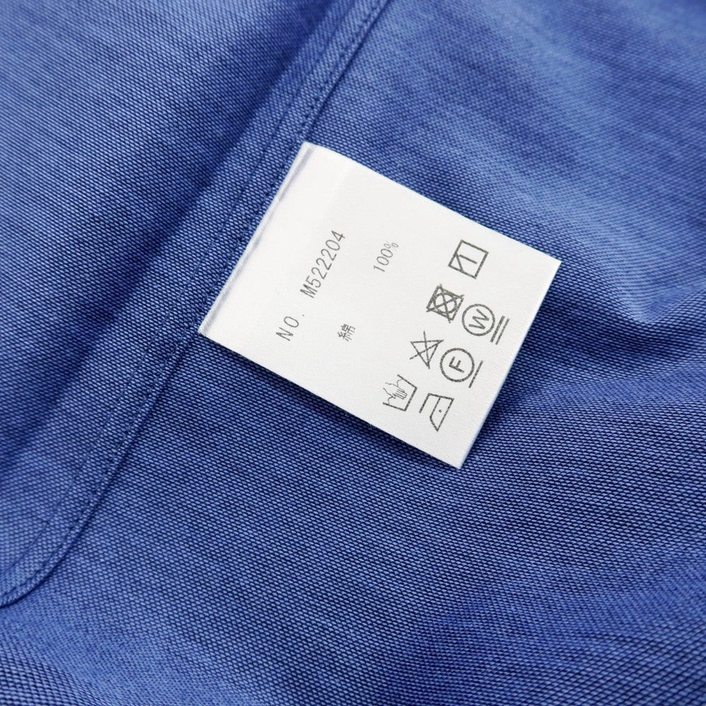 【中古】アングレー ANGLAIS コットン ジャージ ホリゾンタルカラー カジュアルシャツ ネイビーブルー【サイズL】【 状態ランクB 】【 メンズ 】