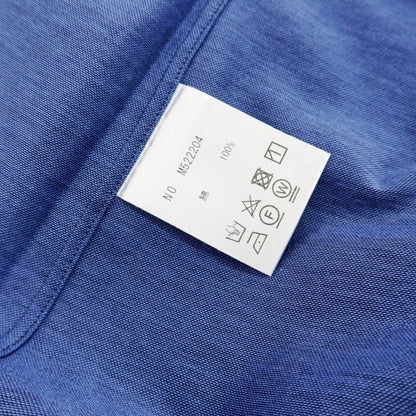 【中古】アングレー ANGLAIS コットン ジャージ ホリゾンタルカラー カジュアルシャツ ネイビーブルー【サイズL】【 状態ランクB 】【 メンズ 】