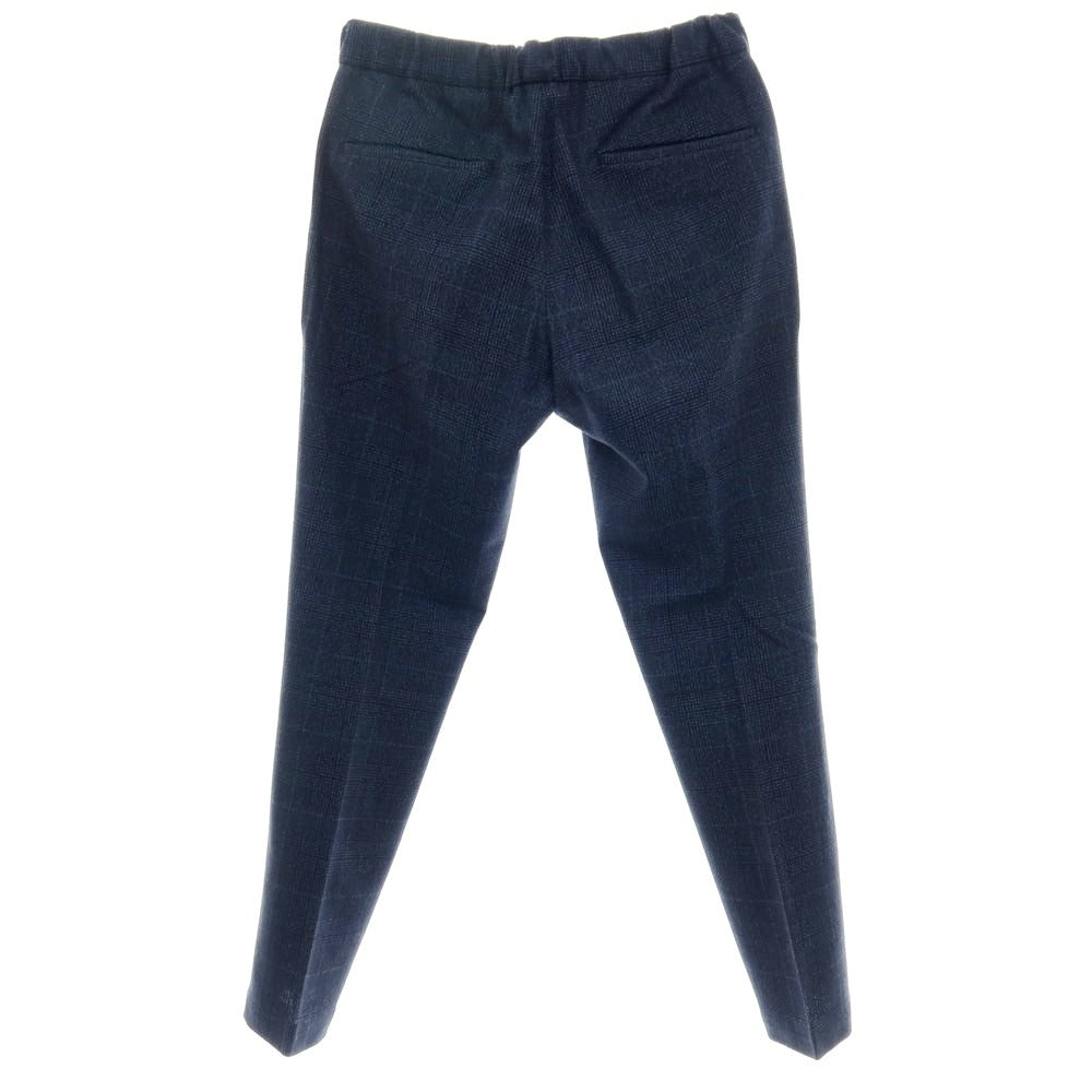 【中古】デヴォレ インチピット DEVORE Incipit コットンウール チェック イージースラックスパンツ ネイビー系【サイズ48】【 状態ランクB 】【 メンズ 】