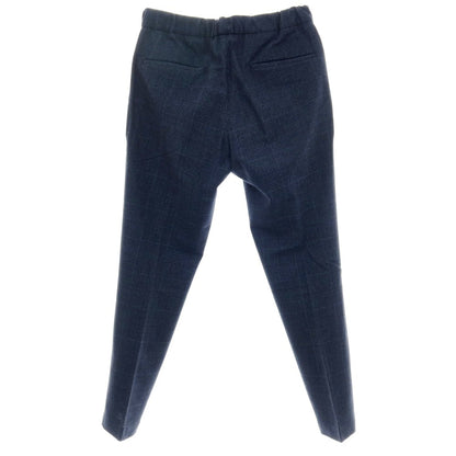 【中古】デヴォレ インチピット DEVORE Incipit コットンウール チェック イージースラックスパンツ ネイビー系【サイズ48】【 状態ランクB 】【 メンズ 】