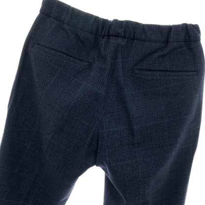 【中古】デヴォレ インチピット DEVORE Incipit コットンウール チェック イージースラックスパンツ ネイビー系【サイズ48】【 状態ランクB 】【 メンズ 】
