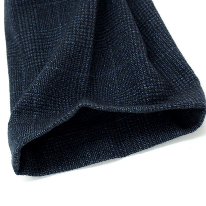 【中古】デヴォレ インチピット DEVORE Incipit コットンウール チェック イージースラックスパンツ ネイビー系【サイズ48】【 状態ランクB 】【 メンズ 】