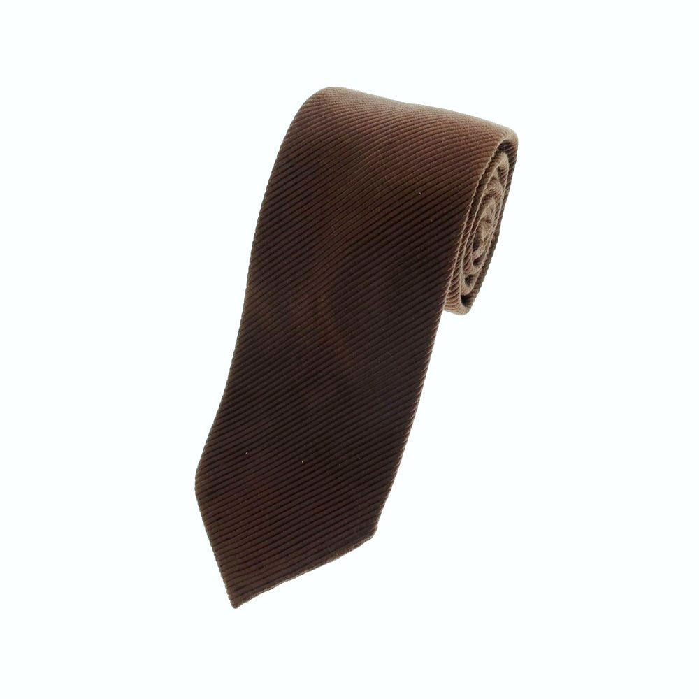 【中古】リングヂャケット RING JACKET シルクコットン 無地ネクタイ ブラウン【 状態ランクC 】【 メンズ 】