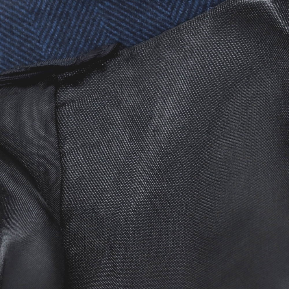 【中古】エルビーエム1911 L.B.M.1911 ウールポリエステル ヘリンボーン ダブルブレストコート ダークブルーxブラック【サイズ48】【 状態ランクB 】【 メンズ 】