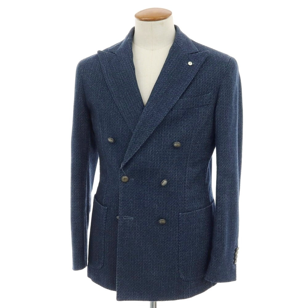 【中古】エルビーエム1911 L.B.M.1911 ウールポリエステル ダブル テーラードジャケット ネイビー【サイズ48】【 状態ランクB 】【 メンズ 】