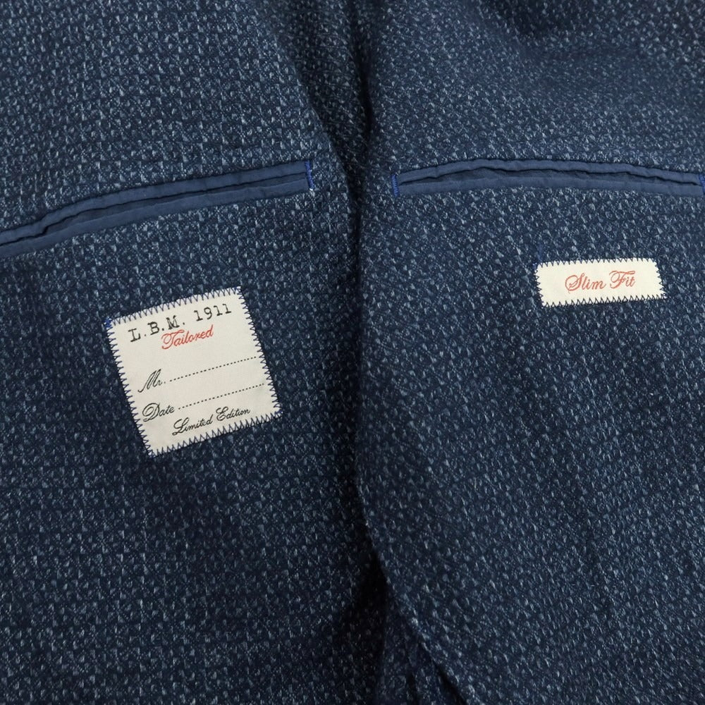 【中古】エルビーエム1911 L.B.M.1911 ウールポリエステル ダブル テーラードジャケット ネイビー【サイズ48】【 状態ランクB 】【 メンズ 】