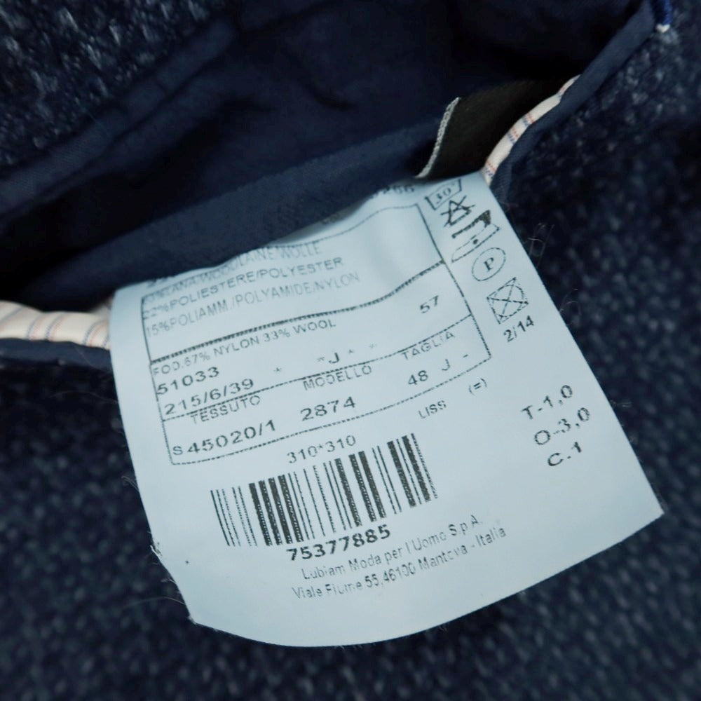 【中古】エルビーエム1911 L.B.M.1911 ウールポリエステル ダブル テーラードジャケット ネイビー【サイズ48】【 状態ランクB 】【 メンズ 】