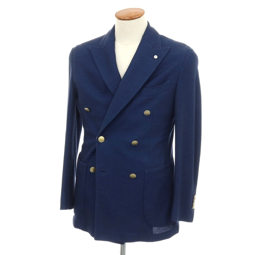 【中古】エルビーエム1911 L.B.M.1911 コットン ダブル6B テーラードジャケット ネイビー【サイズ48】【 状態ランクC 】【 メンズ 】