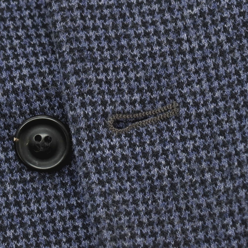 【中古】ティージャケット T-JACKET ポリエステルコットン ジャージー ハウンドトゥース ダブル カジュアル系ジレ ベスト ライトネイビー【サイズL】【 状態ランクB 】【 メンズ 】