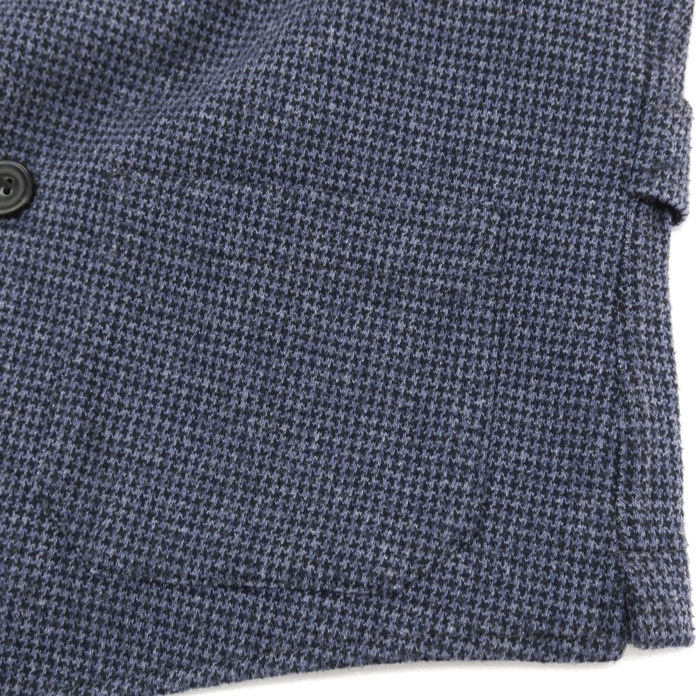 【中古】ティージャケット T-JACKET ポリエステルコットン ジャージー ハウンドトゥース ダブル カジュアル系ジレ ベスト ライトネイビー【サイズL】【 状態ランクB 】【 メンズ 】