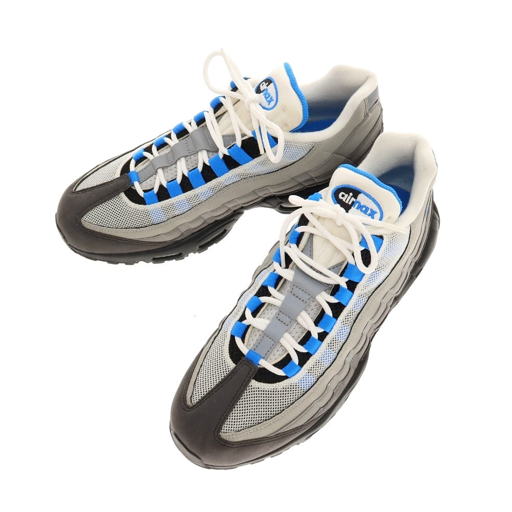 【中古】【未使用】ナイキ NIKE AIR MAX95/AT8696-100 スニーカー グレーxブルー【 サイズ28 】【 状態ランクS 】【 メンズ 】 [APD]