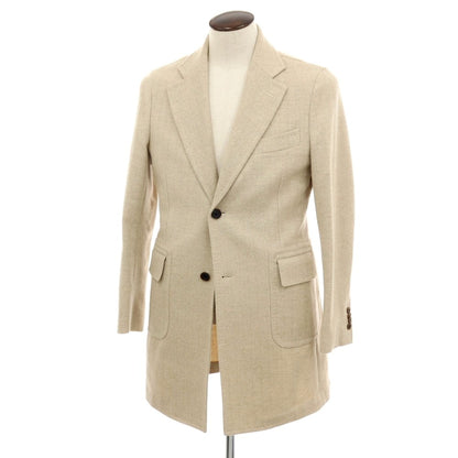 【中古】アルチザン ARTISAN ウール ヘリンボーン チェスターフィールドコート ベージュxアイボリー【サイズL】【 状態ランクA 】【 メンズ 】