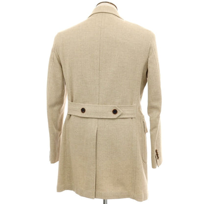 【中古】アルチザン ARTISAN ウール ヘリンボーン チェスターフィールドコート ベージュxアイボリー【サイズL】【 状態ランクA 】【 メンズ 】